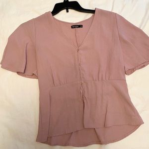 Bershka blush blouse